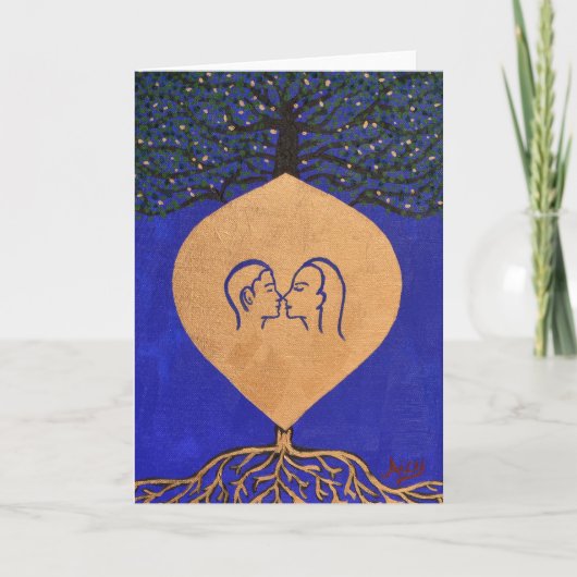"Racines carte de voeux d'amour" (Devant)