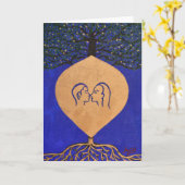 "Racines carte de voeux d'amour" (Fleur jaune)