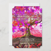 Racines de la forêt de chêne enchantée Faire-part  (Dos)