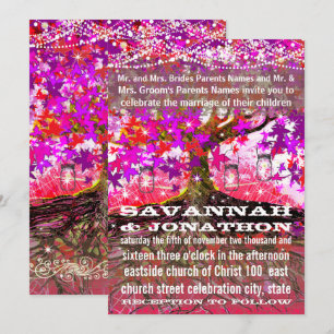 Racines de l'amour Romantique chêne Faire-part de 