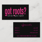 Racines obtenues ? Carte (Devant / Derrière)