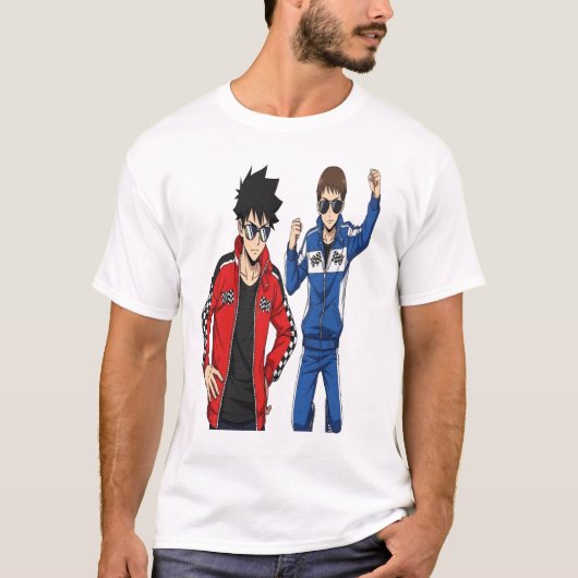 Racing Anime Style T-Shirt - Cool Streetwear  (Devant)