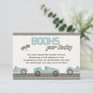 Racing Baby shower Books for Baby card Kaart