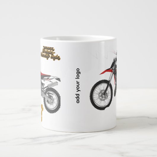 Racing Bike Art Extra Grote Beker (Voorkant)
