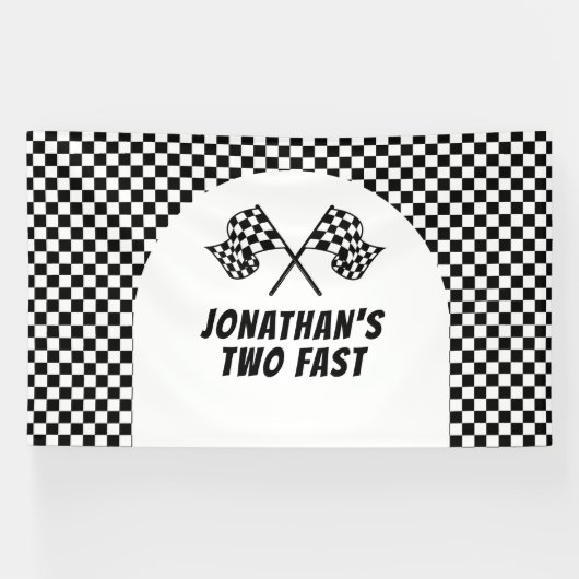 Racing Birthday Two Fast backdrop banner (Horizontaal)