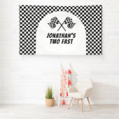 Racing Birthday Two Fast backdrop banner (Insitu)