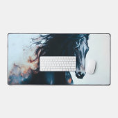 Racing Black Horse Portrait Minimalist (Clavier et souris)