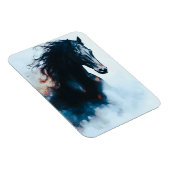  Racing Black Horse Portrait Minimalist Magneet (Rechterzijde)