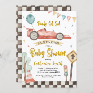 Racing Boy Baby shower Uitnodiging