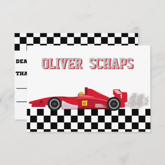 Racing Boys Merci Note (Devant / Derrière)