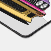 Racing Car Pink & Yellow Garage Desk Mat (Hoek)