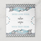 Racing Car Verjaardag Tent Place Card (Buitenkant ongevouwen)