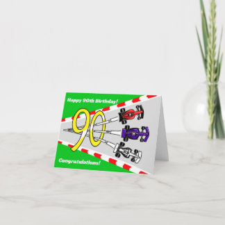 Racing Cars 90e verjaardag Kaart