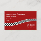 Racing Checkered Flag Achtergrond Automotive Desig Visitekaartje (Voorkant)