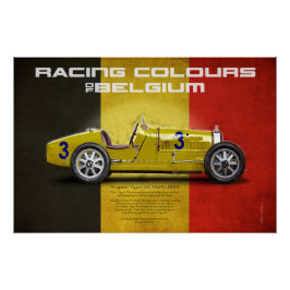 Racing Colours of Belgium Perfect Poster