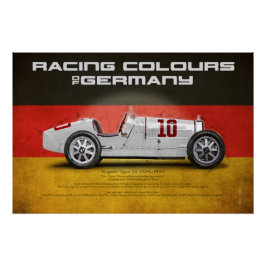 Racing Colours of Germany Perfect Poster