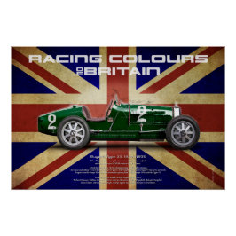 Racing Colours of Great Britain Perfect Poster