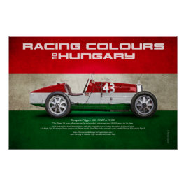 Racing Colours of Hungary Perfect Poster