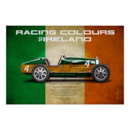 Racing Colours of Ireland Perfect Poster