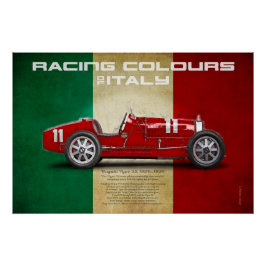 Racing Colours of Italy Perfect Poster