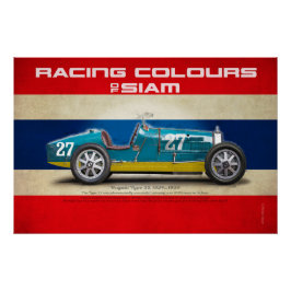 Racing Colours of Siam Perfect Poster