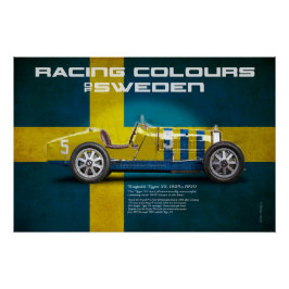 Racing Colours of Sweden Perfect Poster