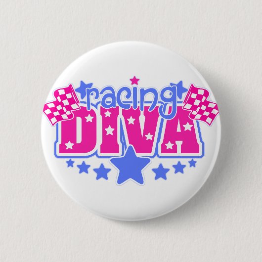 Racing Diva Ronde Button 5,7 Cm (Voorkant)
