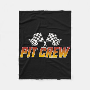 Racing Family Verjaardag Race Auto Retro Pit Crew Fleece Deken