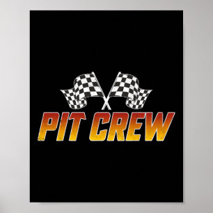 Racing Family Verjaardag Race Auto Retro Pit Crew  Poster
