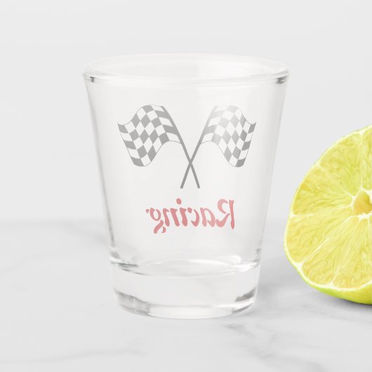 Racing Finish Flags Shot Glas (Achterkant)