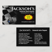Racing Flag Auto Repair Visitekaartje (Voorkant / Achterkant)