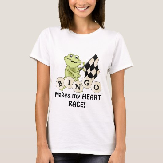 Racing Frog Bingo womens t-shirt (Voorkant)