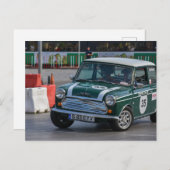 Racing Green Classic Mini Cooper briefkaart (Voorkant / Achterkant)
