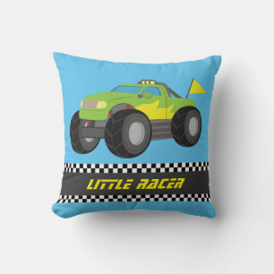 Racing Green Monster Truck Racers Slaapkamer Decor Kussen