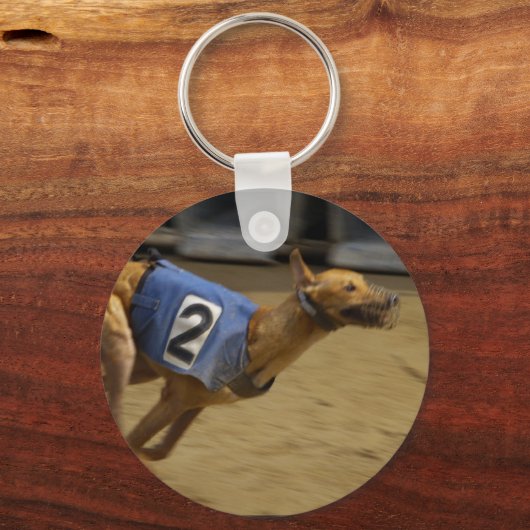 Racing Greyhound Sleutelhanger (Voorkant)