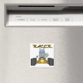 Racing Hippo T-shirts en geschenken Magneet (Insitu (Vaatwasser))