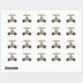 Racing Hippo T-shirts en geschenken Ronde Sticker (Vel)