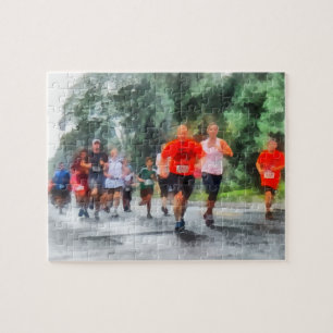 Racing in de regen legpuzzel