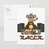 Racing Monkey Tshirts en Gifts Briefkaart (Voorkant / Achterkant)