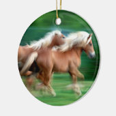 Racing Palomino Horses Ornament (Links)