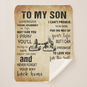 Racing papa naar mijn zoon van papa cadeau beteken sherpa deken