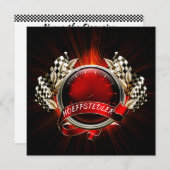 Racing Race Car Event Invitation (Devant / Derrière)
