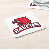 Racing Ravens Vierkante Kartonnen Onderzetter (Schuin)