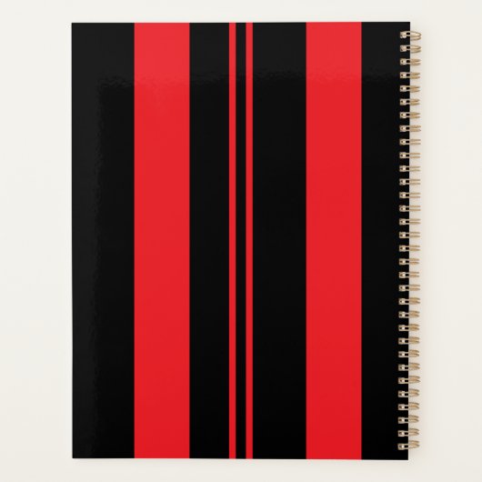 Racing Red Black Double Stripes Sports Personnalis (Dos)