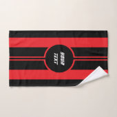 Racing Red Double Stripes Sports Personnalisé (Serviette à main)