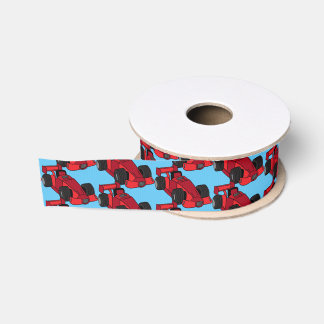 Racing rode sportwagens racebaan sport patroon grosgrain lint