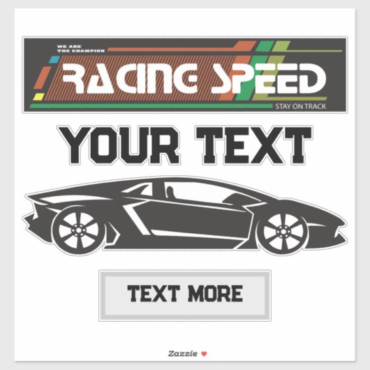 Racing Speed Car Design – Fast Motorsport Performa Sticker (Vel)