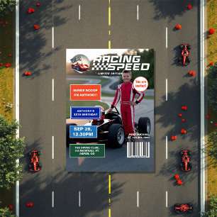 Racing Speed Magazine Hoesje Verjaardagsfeest Kaart