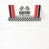 Racing Stripes Banner, Geruite Race Flag BANNER (Insitu)