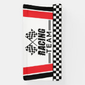 Racing Stripes Banner, Geruite Race Flag BANNER (Verticaal)